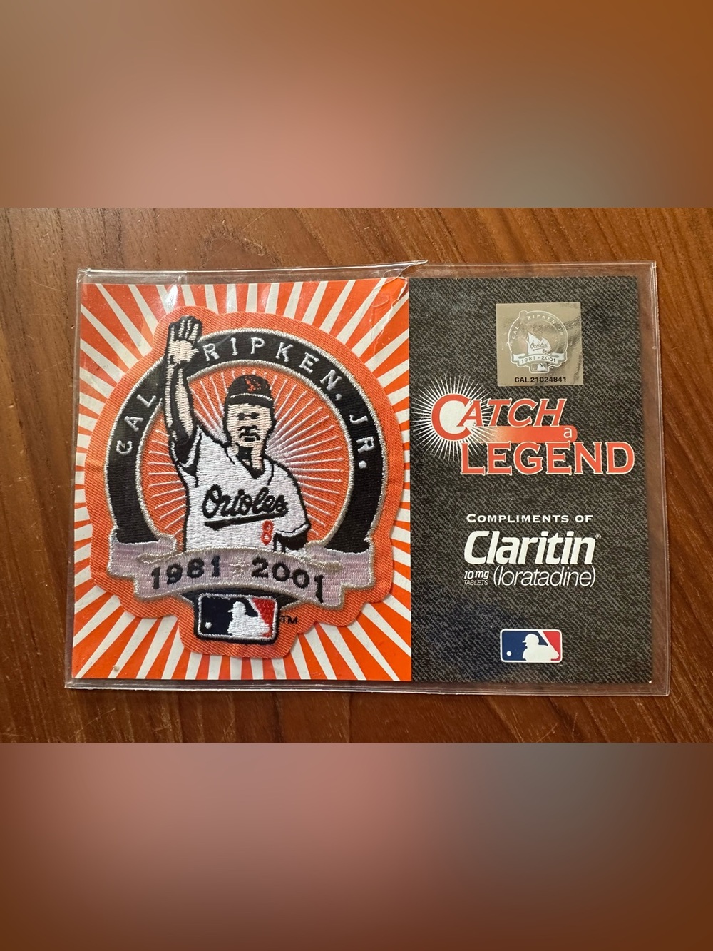 Cal Ripken Jr. Orioles Commemorative Patch - Orange, Black, White
